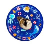 Water Play Mat Cats, Cooling Interactive Cat Bed, 39.37-Inch Comfortable Pet Water Sensory Pad, Entertainment Toy for Kittens, Fun Summer, Indoor & Outdoor Use