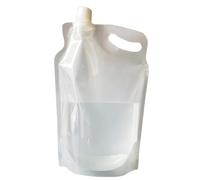 Water Pouch For Running - Folding 2L Transparent Bags, Reusable Drinking For Biking Sports Travel Backpacking | Cycling Durable Saving Space On-The-Go Effortless Hiking PE Hydration Bladder