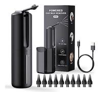 Water Powered Ear Cleaner Ear Wax Removal Kit Waterproof USB Rechargeable Safe & Effective Triple Jet Stream 5 Pressure Settings 4 Modes Ear Cleaning Irrigation Kit with Basin & 10 Tips