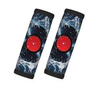 Water Record - 2 fundas de vinilo para manija de equipaje con identificadores, neopreno suave, accesorios de viaje