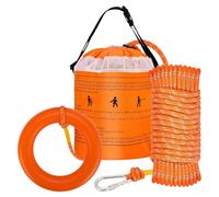Water Rescue Throw Bag, Reflective Floating Rope, High Visibility Safety Gear, Waterproof Material Easy Carry Design for Rafting Fishing Boating, 0.31 Inches