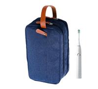 Water Resistant Toiletries Bag, 25x10x15cm Travel Toiletry Bag Organizer, Convenient Portability Waterproof Bathroom Toiletries Shaving Bags with Divider and Handle For Cosmetics Brushes Tools