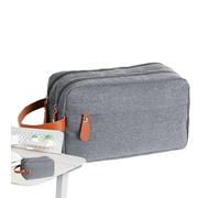 Water Resistant Toiletries Bag, 25x10x15cm Travel Toiletry Bag Organizer, Convenient Portability Waterproof Bathroom Toiletries Shaving Bags with Divider and Handle For Cosmetics Brushes Tools