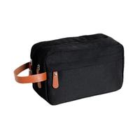 Water Resistant Travel Toiletry Bag, Portable Travel Toiletry Bag for Men, Compact Men Grooming Kit Bags, Double Layer Grooming Kit Bag with Handle 9,84 x 3,94 x 5,91 for Men (Gray, Black, Navy Blue),
