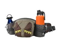 Water Resistant Waist Fanny Pack, Outdoor Travel Running Pouch, Comfortable Sports Running Belt, All Purpose Running Waist Bag 6.3x22.44x3.15 for Climbing, Outdoor (Coffee, Yellow), Café,