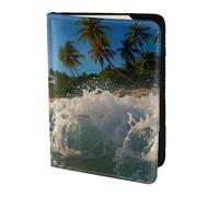 Water Rush to Tropical Beach 2 - Funda para pasaporte, funda para pasaporte para tarjetas y documentos
