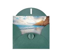 Water Rush To Tropical Beach - Tarjetas individuales con sobres, tarjetas de felicitación pensando en ti, tarjetas de aliento