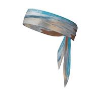 Water Rush to Tropical Beach - Vendaje deportivo de doble cara con diadema deportiva impresa adecuada para tenis, ninja, karate, correr y yoga