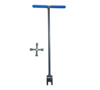 Water Shut Off Key - T-Shaped Curb Valve Wrench & 4-Way Utility Box Set