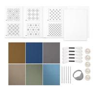 Water Soluble Embroidery Pattern - Sashikoo Template Practice kit, Complete Hand stiitch Craft Set for Beginners | Japanese Style Embroidery kit for Adults, Fabric Sewing Tools for Quilting