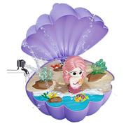 Water Sprinkler For Kid - 6.89x6.5x7.87 Inches Fun Shell Shape Rotating Water Sprinklers | Sprinkler Toy For Ages 3+ Summer | Shell Shape Rotating Outside Toy Backyard Garden Lawn Park Party