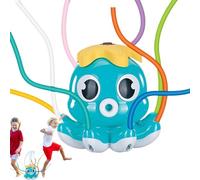Water Sprinkler, Sprayer Toy, 5.91x5.91x6.3 Inches Octopus-Shaped Cool Backyard Garden Water Game, 8 Wiggling Tubes for Splash Play Fun, Boys Girls Pool Summer School Travel, Kids