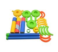 Water Squirter, Water Sprayer, Backyard Water Toys, Interactive Pool Games & Throw Ring Fun, Floating Ducks & Pillars Included, Ideal for Garden Beach Outdoor Party Kids Adults Use
