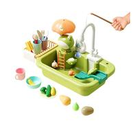Water Table - Outdoor Kids Splash Station with Electric Pump, Summer Backyard Pool Toy of, Battery-Operated Water Activity Center Patio Beach Camping Daycare Playroom Set For Boys
