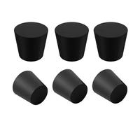Water Table Plug - 6 Piece Solid Rubber Stopper Set for Test Tubes Plant Pots Outdoor Use | Leak Seal Covers, Flexible Closure Caps for Sink Drains Kids Play Tables Gardening Containers