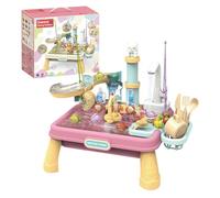 Water Table Toy Set, Kids Sand and Water Sensory Play with Accessories, Outdoor Learning Activity Games for Boys Girls, Backyard Fun, Family Gathering 47x32x30.5cm