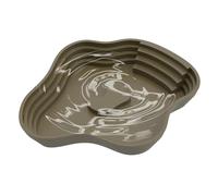 Water Tank, Tortoise Food Plate, Habitat Accessories with Ramp, Ideal for Salamander, Bearded Dragon, Lizard, Frog, Snake, Gecko, Reptile Enclosure Water Dish 9.65x8.58x1.57 Inches