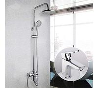 Water-Tap Bath Shower Systems Brass Body Bathroom Shower Set, Shower Faucet Vessel Sink Water Tap, Cold and Hot Mixer Chrome Finish Basin Faucet