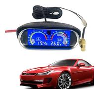 Water Temp Gauge - ABS And Glass 10.5cm, Oil Pressure Meter, Universal 12V/24V Design | Automotive LED Display, Car Instrument Monitor For Cars, Trucks, Auto Interiors, Precise Measurement