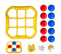 Water Toss Game - Floating Target Set, Large Scale with Soft Balls, Heavy-Duty Waterproof Vinyl, High Visibility Graphics, Educational Pool Toy for Families Playing at The Lake Or During Summer