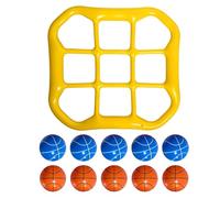 Water Toss Game - Floating Target Set, Large Scale with Soft Balls, Heavy-Duty Waterproof Vinyl, High Visibility Graphics, Educational Pool Toy for Families Playing at The Lake Or During Summer
