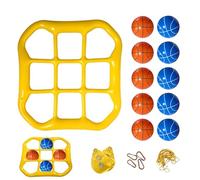 Water Toss Game - Floating Target Set, Large Scale with Soft Balls, Heavy-Duty Waterproof Vinyl, High Visibility Graphics, Educational Pool Toy for Families Playing at The Lake Or During Summer