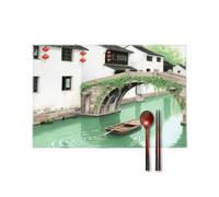 Water Town Arch Bridge Placement Mats for Dining Table Place Mats Suitable for Personal Dining Tables Dinner Parties BBQ Weddings
