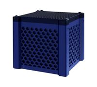 Water Trough Filter, Activated Carbon Aquarium Filtration Pad, Odor Control and Water Purifying Accessory, Easy-Cut Flexible Sheet for Fish Tank, Pond, Pool, Garden, Dorm, Desktop, 11.5x10x11.5cm Blue