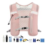 Water Vest, 4l Lightweight Running Hydration Pack, Adjustable Chest Straps Reflective Design, Secure Water Bladder Storage Comfort for Men Outdoor Activities Cycling Trail Race