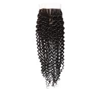Water Wave Bundles 4x4 Closure 16 Inch Wet and Wavy Human Hair Bundles Soft & Pre Plucked for Black Women Dark Brown