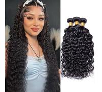 Water Wave Human Hair Bundles 20 22 24 pulgadas Virgin Brazilian Water Wave Curly Bundle 12A Wet And Wavy Bundles Human Hair Deep Waterwave Bundle Humanhair Extensions
