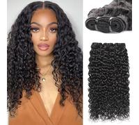 Water Wave Human Hair Bundles 22 22 22 Inch 12A Curly Bundles Human Hair 100% Unprocessed Brazilian Virgin 3 Bundles Wet and Wavy Weave Extensions