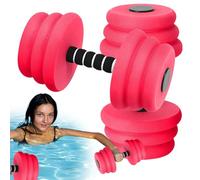 Water Weights, 2 piezas Dumbbells Pool Fitness Equipment, Water Aerobics Gear, Foam Strength Training Set for Recovery, Workouts, 10.83x5.91 inches, Pink, Red, Purple, Blue, Green
