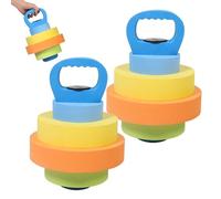 Water Weights For Pool Exercise - 10.04 Inch 2 Piece Water Sports Kettlebell Set | Adjustable Eva Kettlebell With 4 High Density Foams | Swimming Workout Arm Strength Training Equipment. Eva,578g.