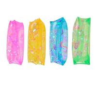 Water Wiggler 4 piezas de juguete de serpiente de agua para aliviar el estrés, juguetes para apretar TPR de 4 colores con cinta en el interior, elástico suave y fresco de 5,1x2,4 pulgadas, juguetes pa