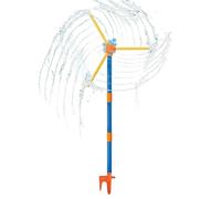 Water Windmill Toy - 360° Rotating Outdoor Water Play Toy | Summer Lawn Sprinkler Windmill Toys Fun Backyard Waters Activity for Kids, Boys, Girls, Park, Camping or Play, 140x55x10cm