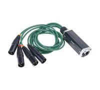 WATERBELINE Cable XLR, receptor de serpiente de red múltiple de 4 canales de 3 pines a cable único, receptor de 4 canales para iluminación de escenario