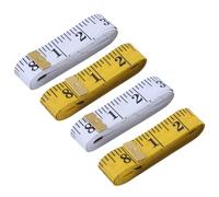 WATERBELINE Cinta métrica suave de 300 cm, cinta métrica de bolsillo para costura, medida corporal de tela, paquete de 4
