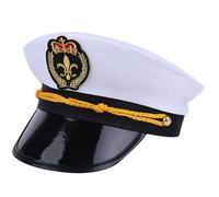 WATERBELINE Sombrero de marinero, sombrero de marinero, sombrero grande de seguridad, sombrero de aviones, sombrero grande de Worden, sombrero de capitán de aviación para trajes de moda