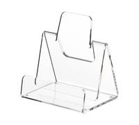 WATERBELINE Soporte acrílico para libros, folletos y lista de platos en oficina, hogar, restaurante, estante transparente con base resistente