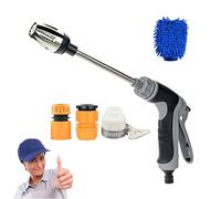 Waterblitz - Pistola De Agua Waterblitz Para Jardines, Hidrolimpiadora Waterblitz, Turbo Washer Para Manguera De Jardín, Pistola De Agua a Presión, Giratoria De 360° (Conector de plástico)