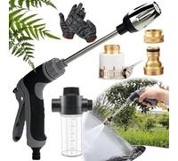 Waterblitz Pressure Washer, Waterblitz Power High Pressure Hose Nozzle Washer, Water Blitz Hose Attachment, With 360° Rotating For Three Spray Modes Fits Almost Any Garden Hose (connection+foam tank)