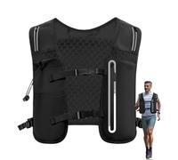 Waterchaleco de agua, 4 l Running Hydration Backpack, Adjustable Chest Straps & Built in Phone Holder Reflective Running Backpacks for Cycling, Camping, Trail Run, Jogging, Racing
