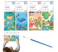 Watercolor Art Book - Educational Drawing Activity, Paper Coloring Set, Cartoon Kit | Creative Water Pages With Brush Paper for, Children's Learning, Gift For Art Exploration