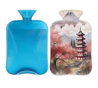 Watercolor Art - Botella de agua caliente con tapa, 2 L, gran capacidad, para noches acogedoras, alivio del dolor, espalda, cuello y hombros