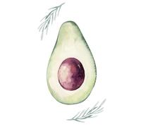 Watercolor Avocado Garden Recipe Notebook: 6x9 - 120 dot grid pages for journaling