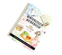 Watercolor Book For Beginners - Libro de trabajo diario para colorear | Libro de trabajo para principiantes, tema de necesidades diarias, tutoriales paso a paso, prácticas de pintura guiadas