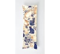 Watercolor Cat Body Pillow Case Cover 60x180cm, Long Backrest Cushion Pillow Protector with Zipper, Decorative Bedding Pillowcase, Soft Body Pillow Cover for Couch Bedroom Animals