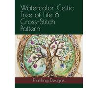 Watercolor Celtic Tree of Life 8 Cross-Stitch Pattern