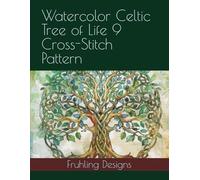 Watercolor Celtic Tree of Life 9 Cross-Stitch Pattern